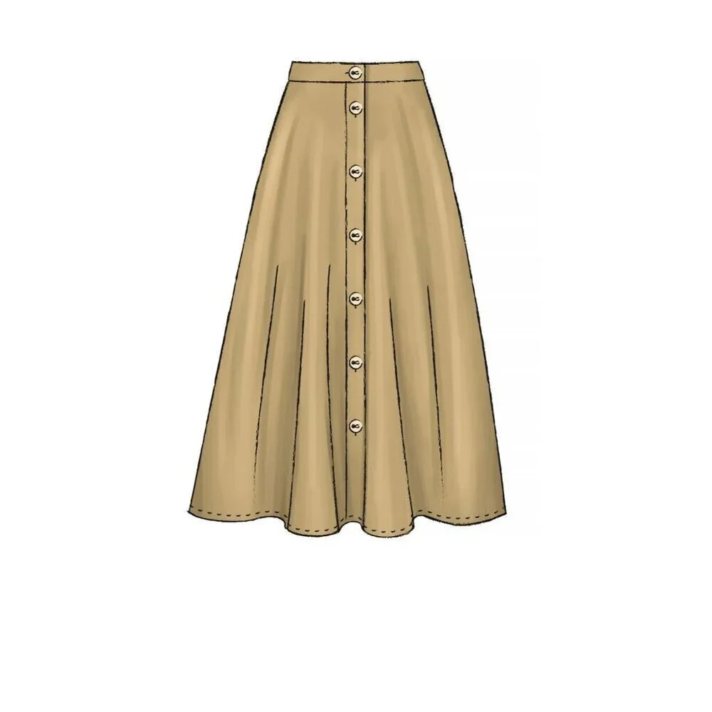 McCalls Sewing Pattern M7981 R10302‎ Unlined Skirts Misses Size L-XL